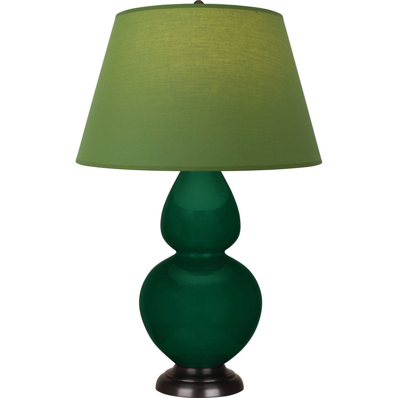 Robert Abbey JU21G One Light Table Lamp, Jungle Glazed Ceramic w/Deep Patina Bronze