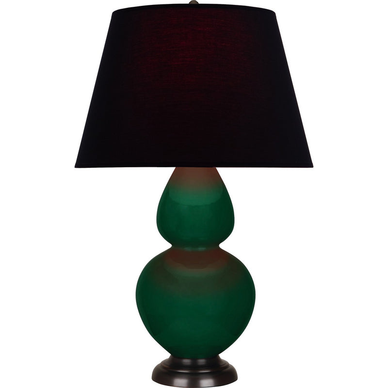 Robert Abbey JU21K One Light Table Lamp, Jungle Glazed Ceramic w/Deep Patina Bronze