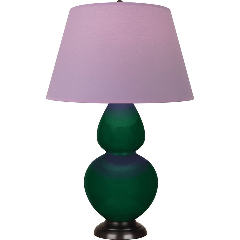 Robert Abbey JU21L One Light Table Lamp, Jungle Glazed Ceramic w/Deep Patina Bronze