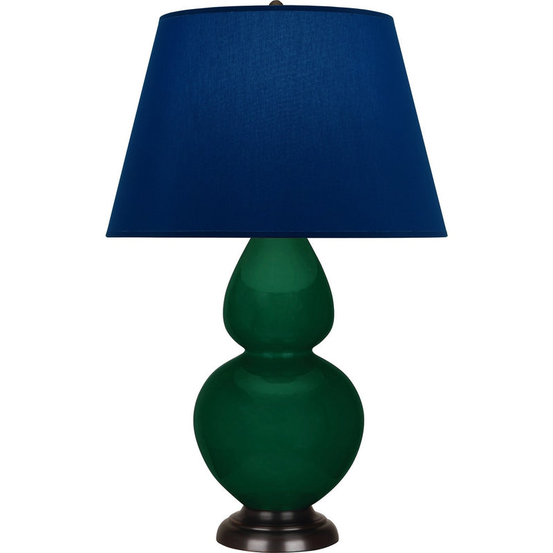 Robert Abbey JU21N One Light Table Lamp, Jungle Glazed Ceramic w/Deep Patina Bronze
