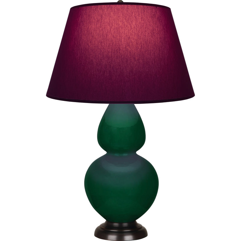Robert Abbey JU21P One Light Table Lamp, Jungle Glazed Ceramic w/Deep Patina Bronze
