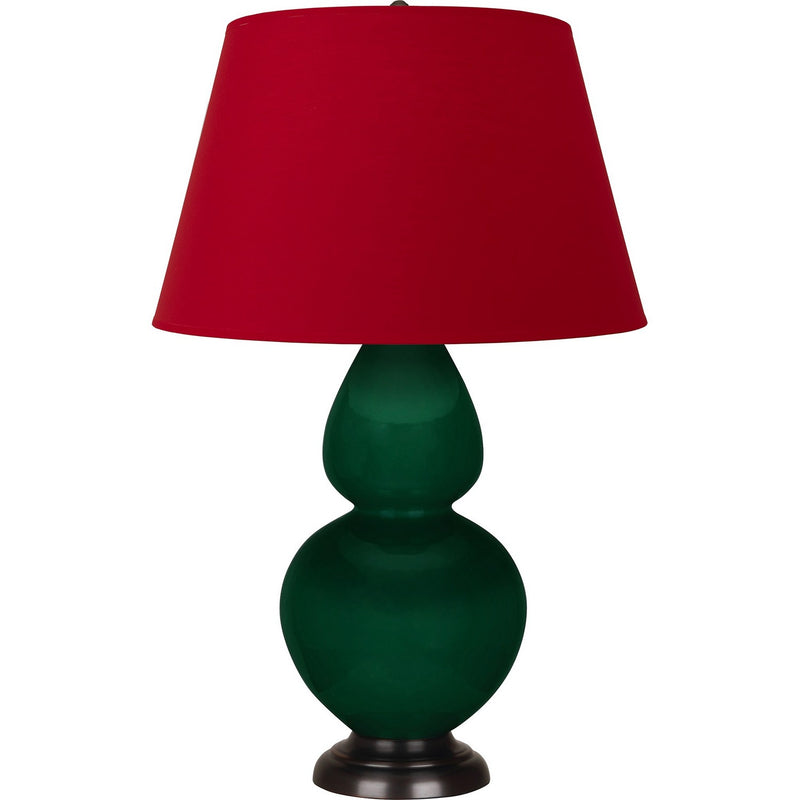 Robert Abbey JU21R One Light Table Lamp, Jungle Glazed Ceramic w/Deep Patina Bronze