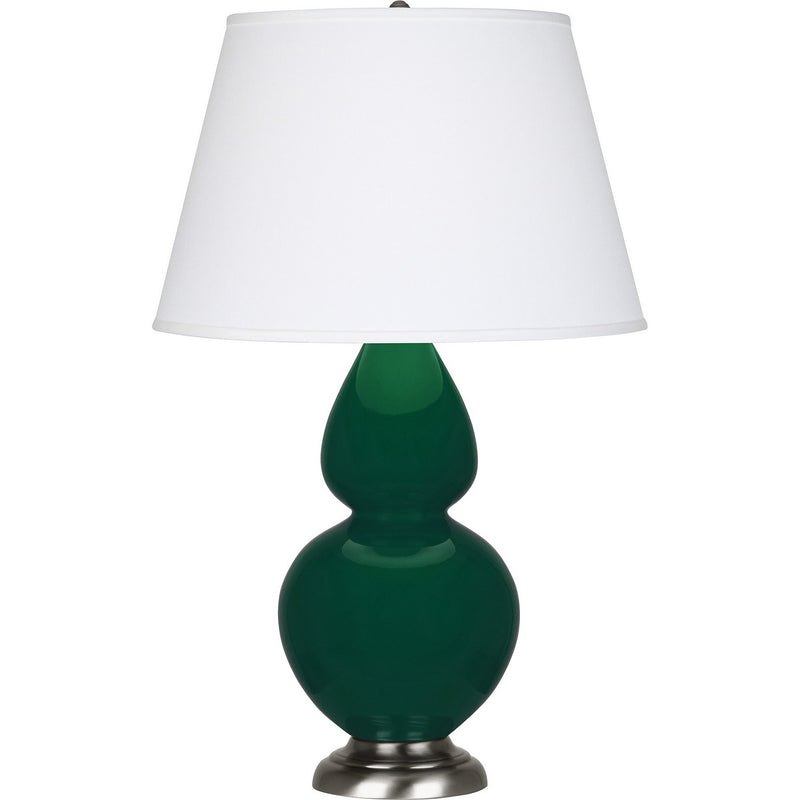 Robert Abbey JU22X One Light Table Lamp, Jungle Glazed Ceramic w/Antique Silver