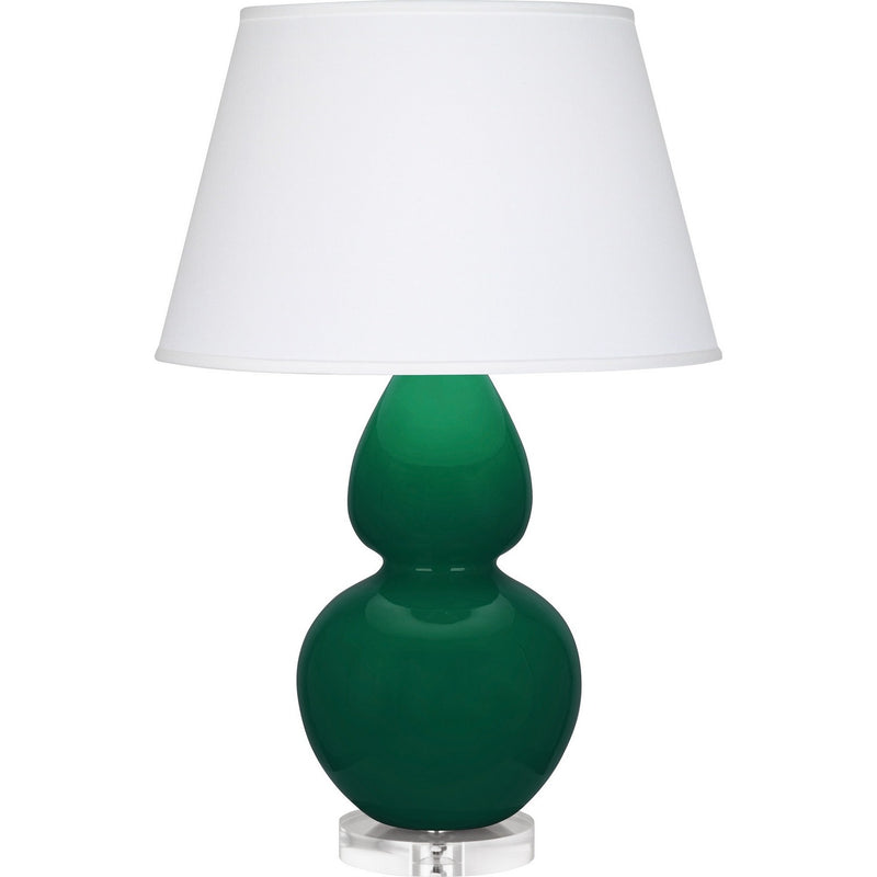 Robert Abbey JU23X One Light Table Lamp, Jungle Glazed Ceramic w/Lucite