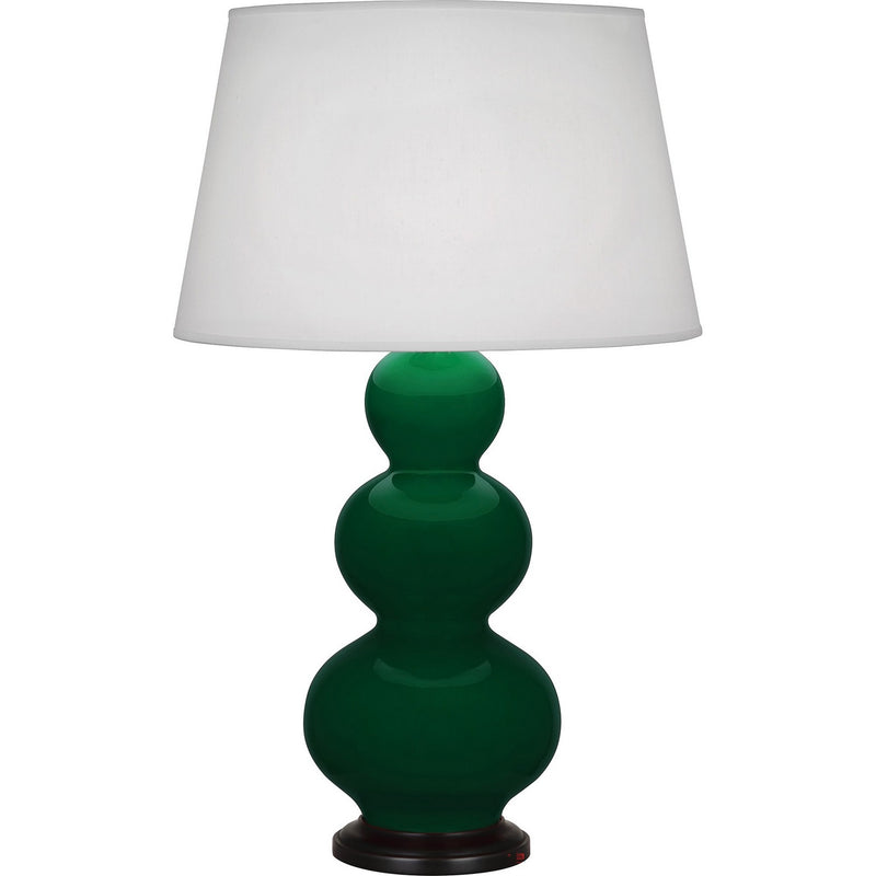 Robert Abbey JU41X One Light Table Lamp, Jungle Glazed Ceramic w/Deep Patina Bronze