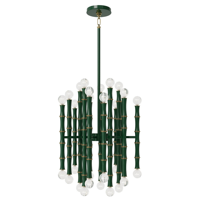 Robert Abbey JU48 30 Light Chandelier, Jungle w/Modern Brass