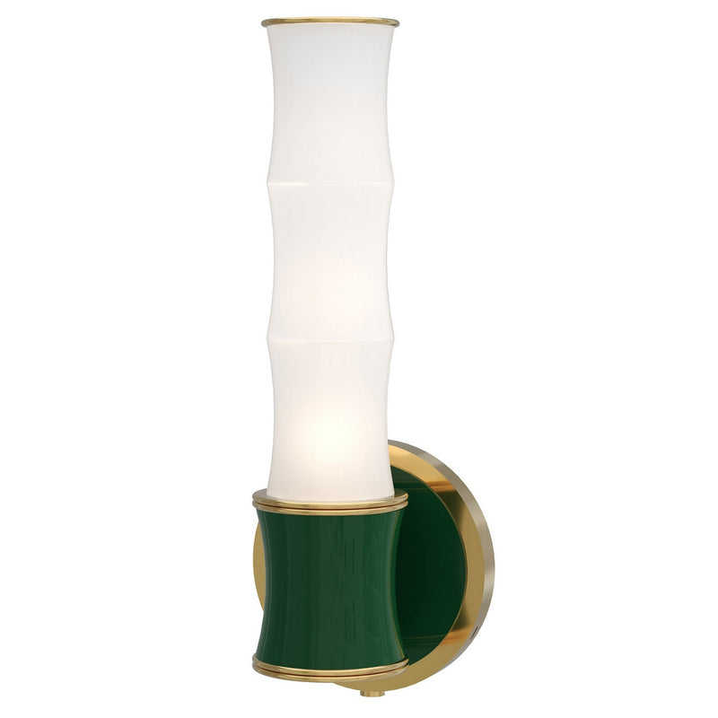 Robert Abbey JU68 One Light Wall Sconce, Jungle w/Modern Brass