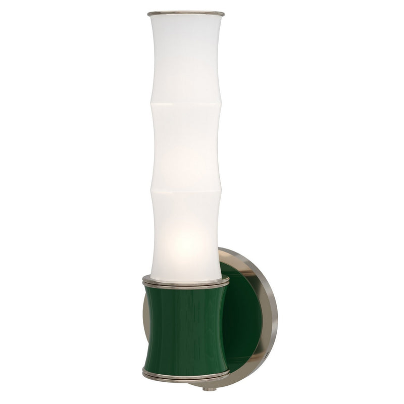 Robert Abbey JU69 One Light Wall Sconce, Jungle w/Polished Nickel