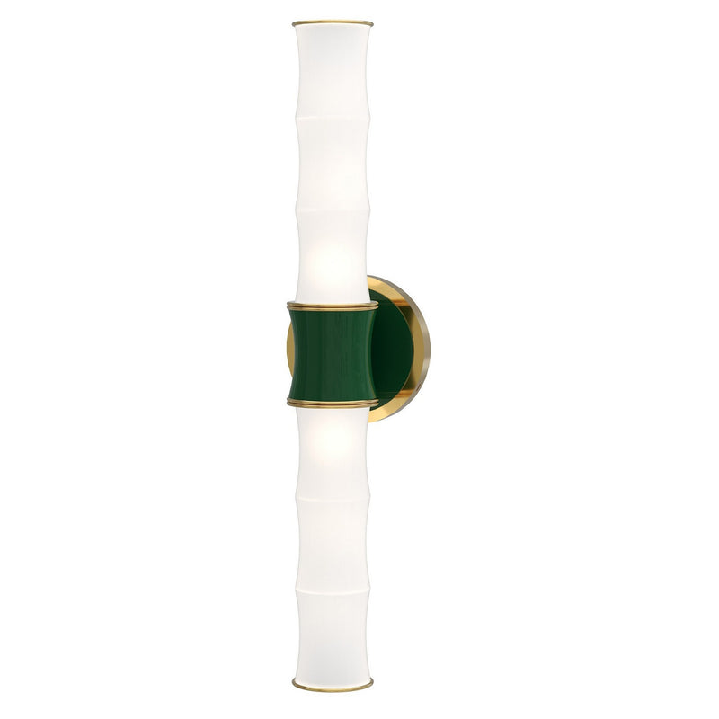 Robert Abbey JU83 Two Light Wall Sconce, Jungle w/Modern Brass