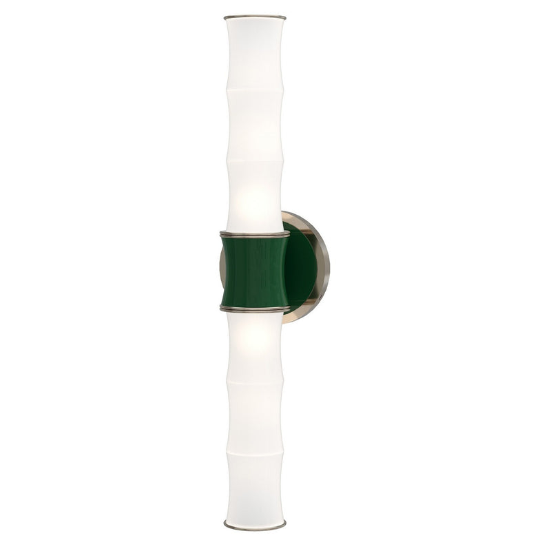 Robert Abbey JU84 Two Light Wall Sconce, Jungle w/Polished Nickel