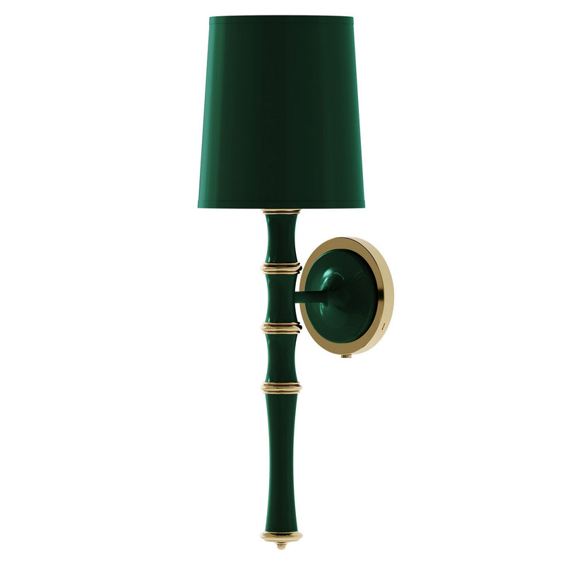 Robert Abbey JU87X One Light Wall Sconce, Jungle w/Modern Brass