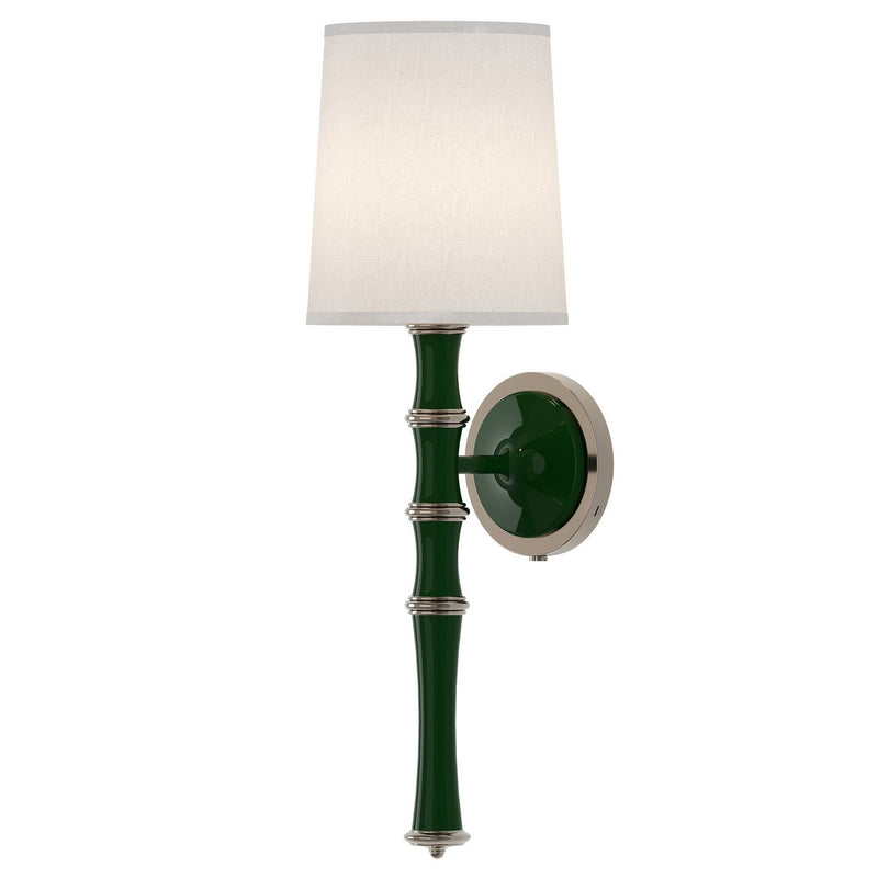 Robert Abbey JU88 One Light Wall Sconce, Jungle w/Polished Nickel
