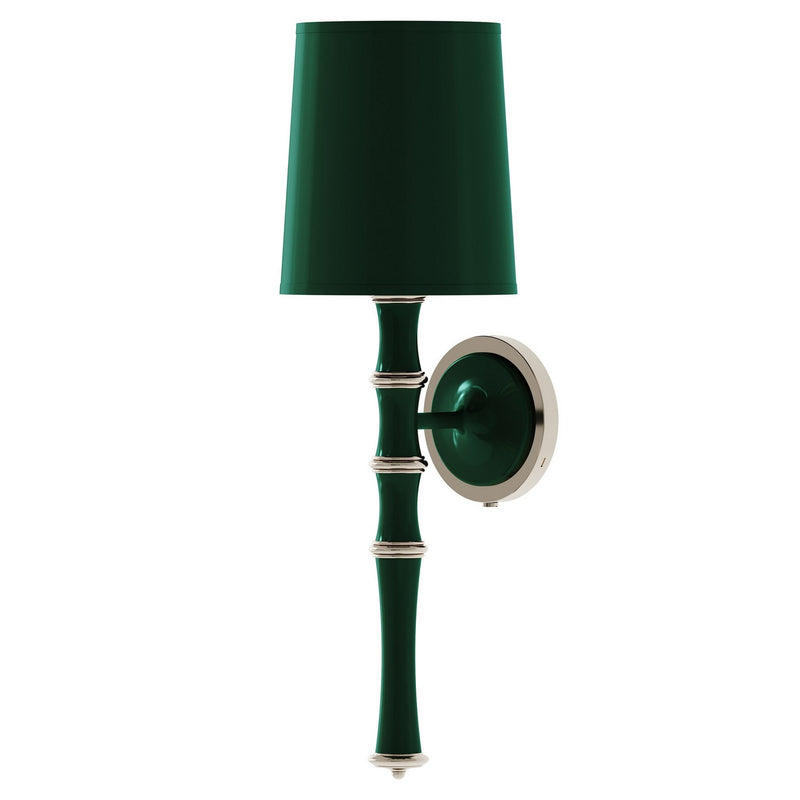 Robert Abbey JU88X One Light Wall Sconce, Jungle w/Polished Nickel