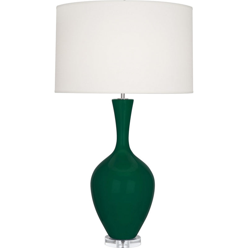 Robert Abbey JU980 One Light Table Lamp, Jungle Glazed Ceramic