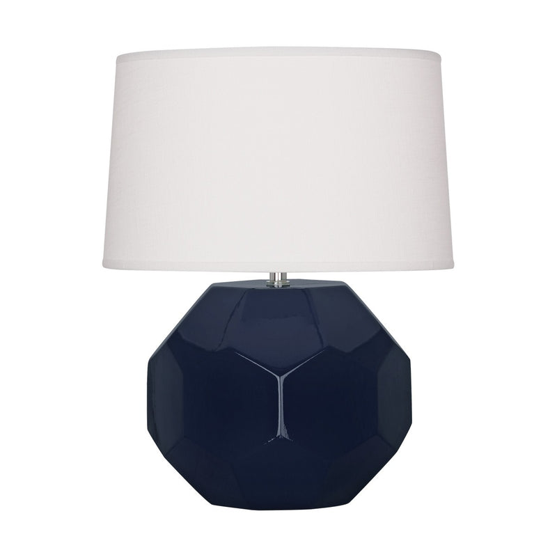 Robert Abbey MB02 One Light Accent Lamp, Midnight Blue Glazed Ceramic