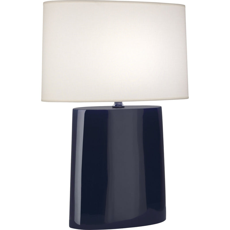 Robert Abbey MB03 One Light Table Lamp, Midnight Blue Glazed Ceramic