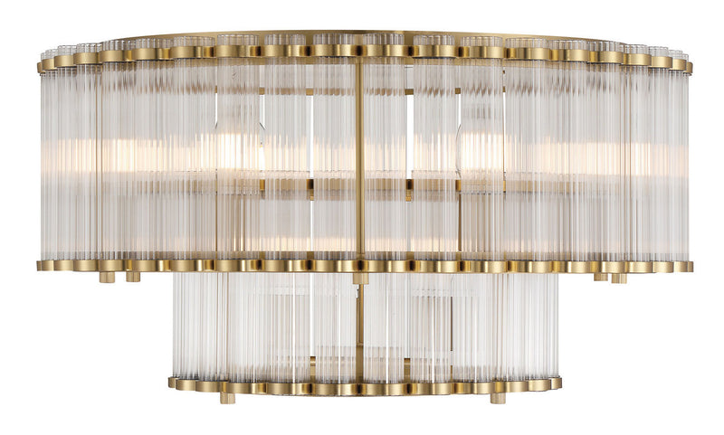 Eurofase 49169-010 Nine Light Flush Mount, Gold