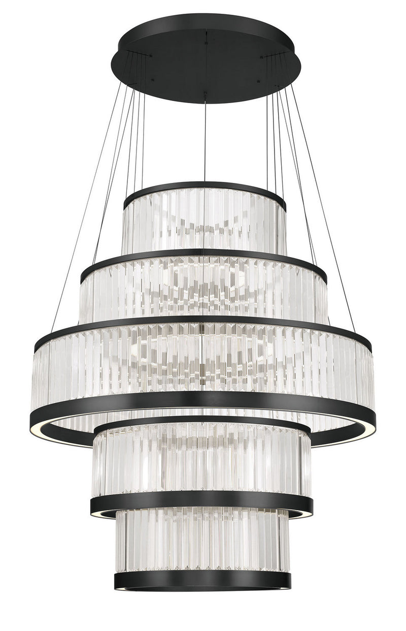 Eurofase 49350-029 LED Chandelier, Matte Black