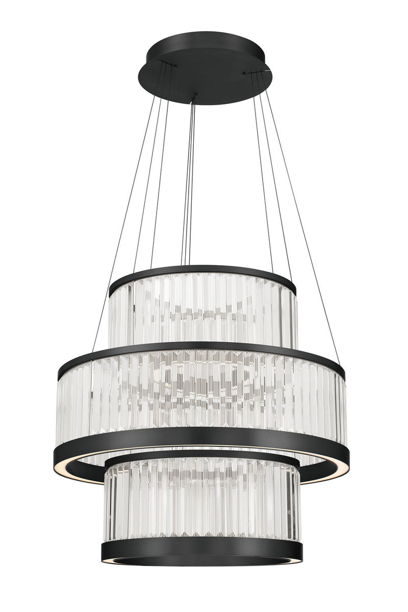 Eurofase 49351-026 LED Chandelier, Matte Black