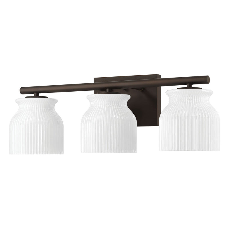 Hunter 13186 Three Light Bathroom Vanity, Matte Bronze