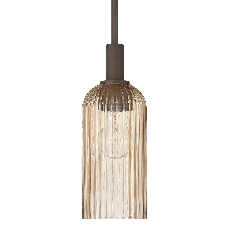 Hunter 13245 One Light Pendant, Matte Bronze