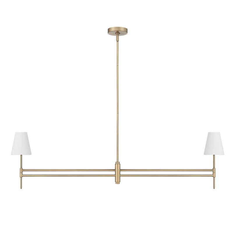 Hunter 13253 Two Light Chandelier, Luxe Gold