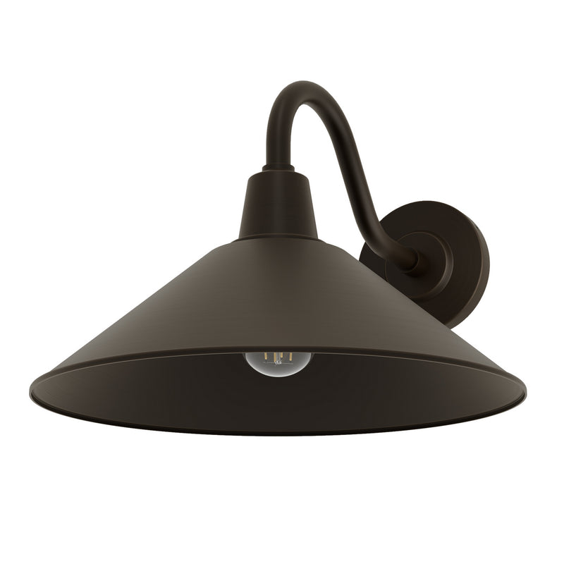 Hunter 46023 One Light Outdoor Wall Mount, Matte Bronze