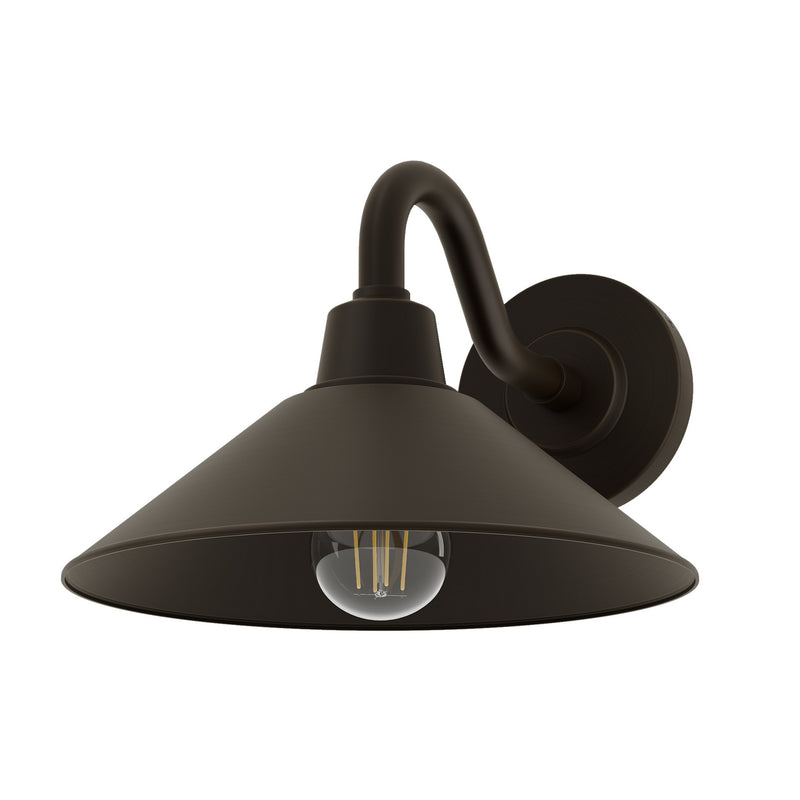 Hunter 46024 One Light Outdoor Wall Mount, Matte Bronze