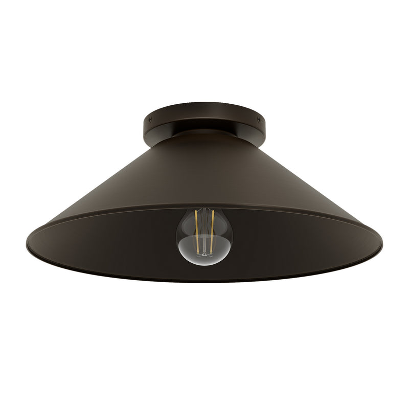 Hunter 46025 One Light Outdoor Flush Mount, Matte Bronze
