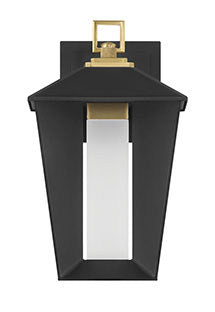 Eurofase 50047-017 LED Outdoor Wall Sconce, Brass-Sand Black Mix