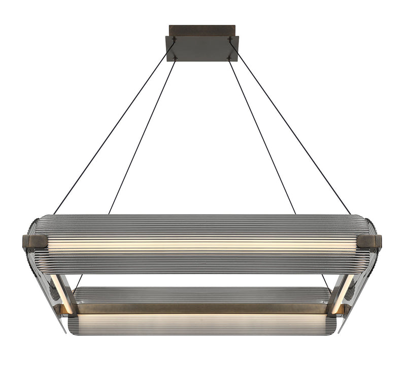 Eurofase 50053-018 LED Chandelier, Weathered Brass