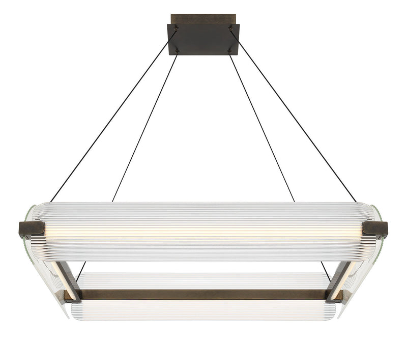 Eurofase 50053-025 LED Chandelier, Weathered Brass