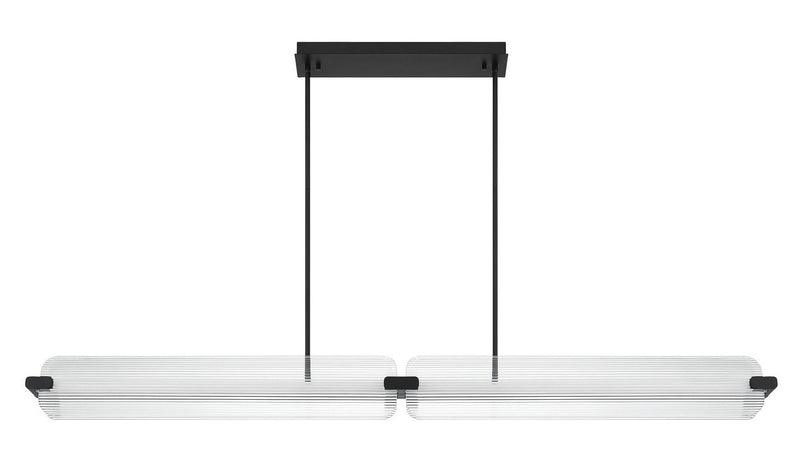 Eurofase 50056-026 LED Linear Chandelier, Matte Black