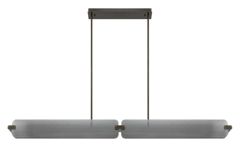 Eurofase 50057-016 LED Linear Chandelier, Weathered Brass