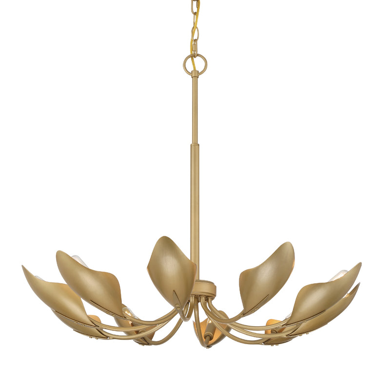 Hunter 48223 Ten Light Chandelier, Luxe Gold