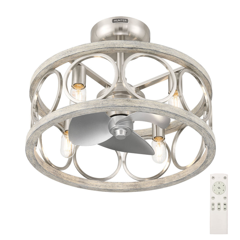 Hunter 50104 22" Fandelier, Brushed Nickel