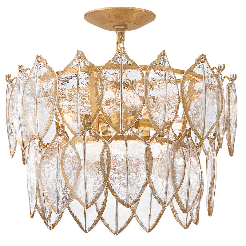 Fredrick Ramond FR32603DA LED Convertible Semi Flush, Distressed Brass