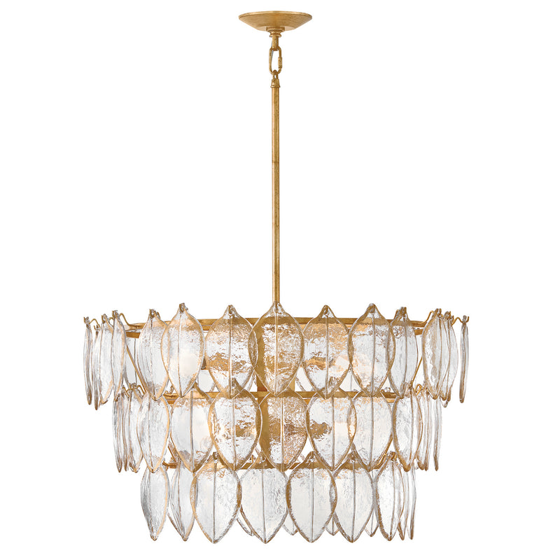 Fredrick Ramond FR32604DA LED Chandelier, Distressed Brass