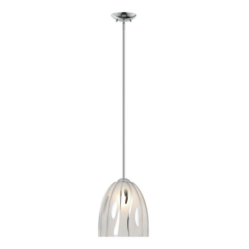 Varaluz 1070P01CH One Light Pendant, Chrome