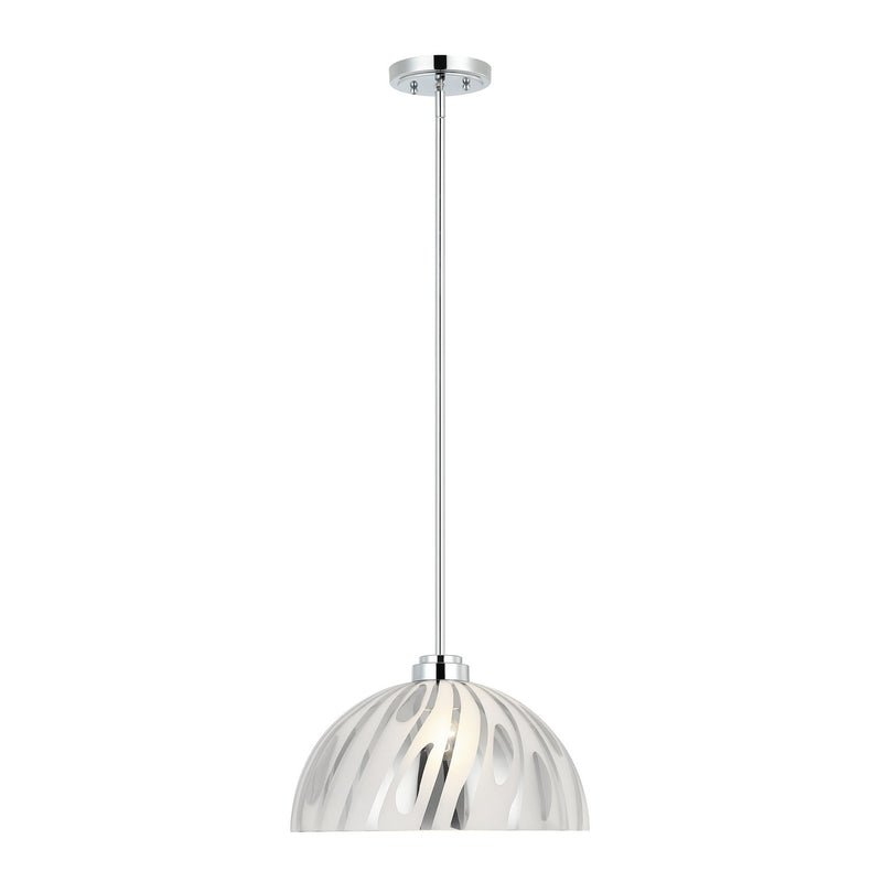 Varaluz 1070P01LCH One Light Pendant, Chrome