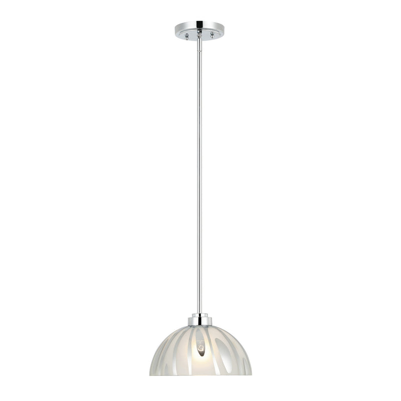 Varaluz 1070P01MCH One Light Pendant, Chrome