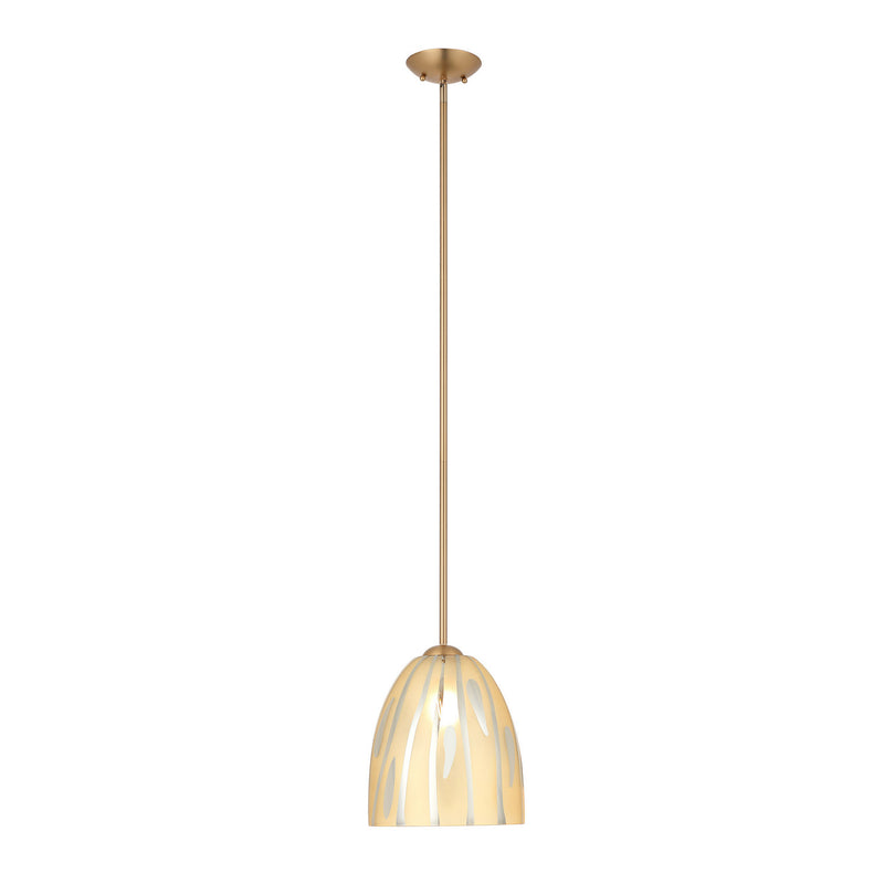Varaluz 1070P01SG One Light Pendant, Satin Gold