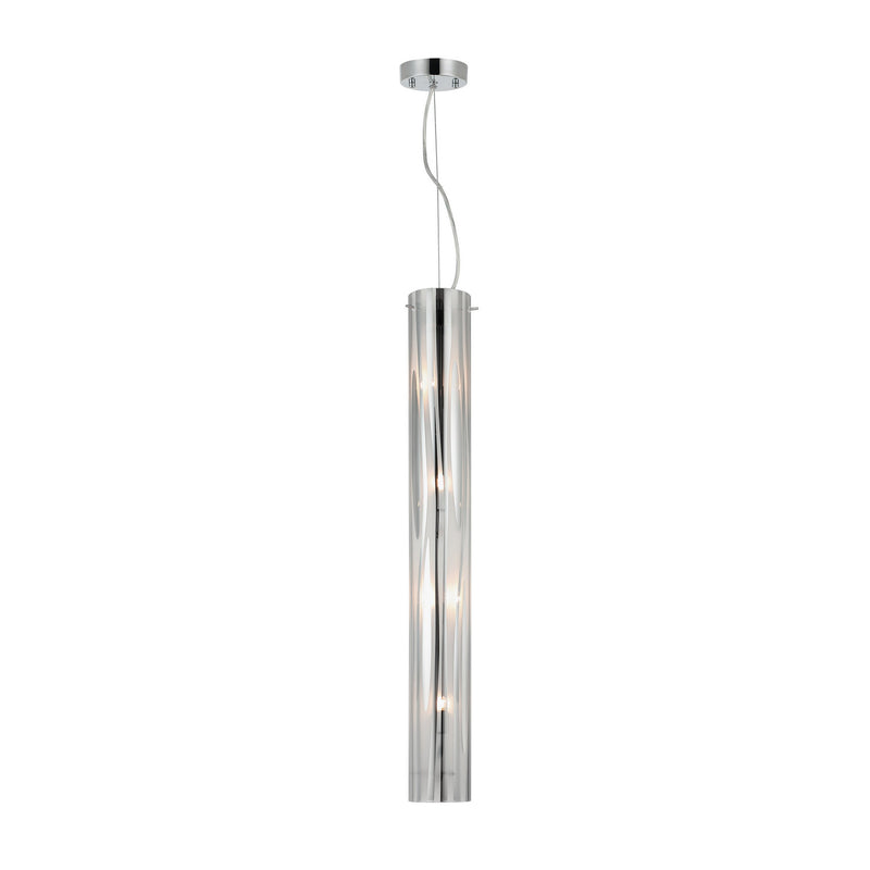 Varaluz 1070P04CH Four Light Pendant, Chrome