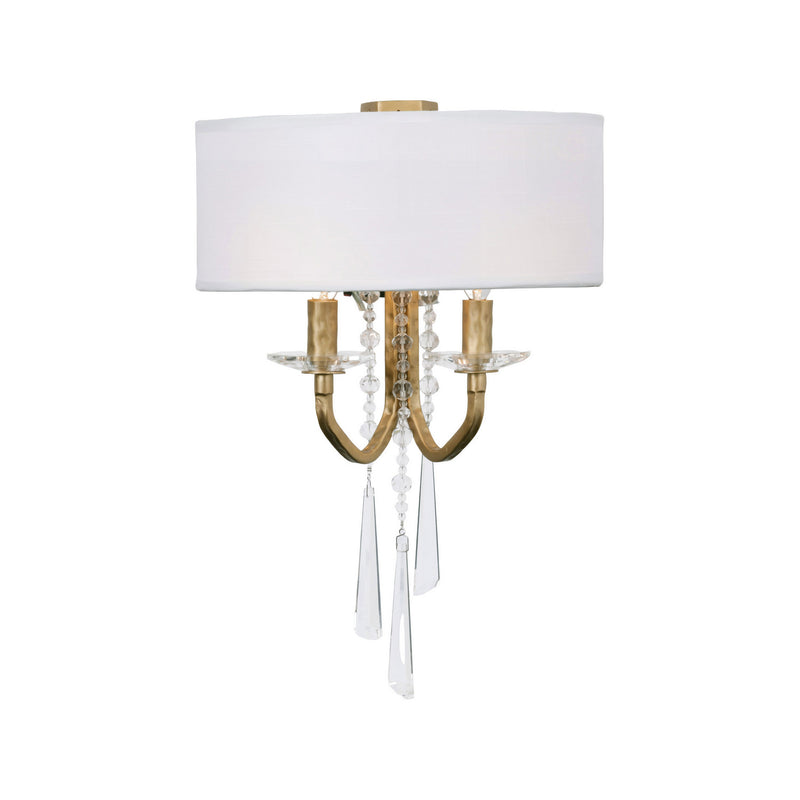 Varaluz 270K02BK Two Light Wall Sconce, Brass Kisser