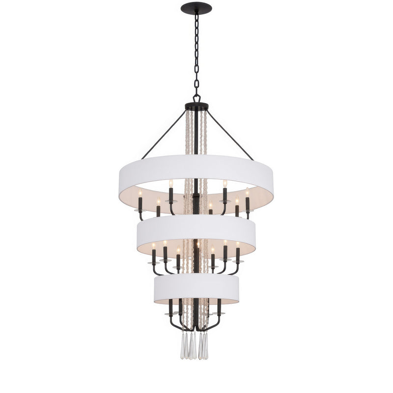 Varaluz 270P15OX 15 Light Pendant, Onyx