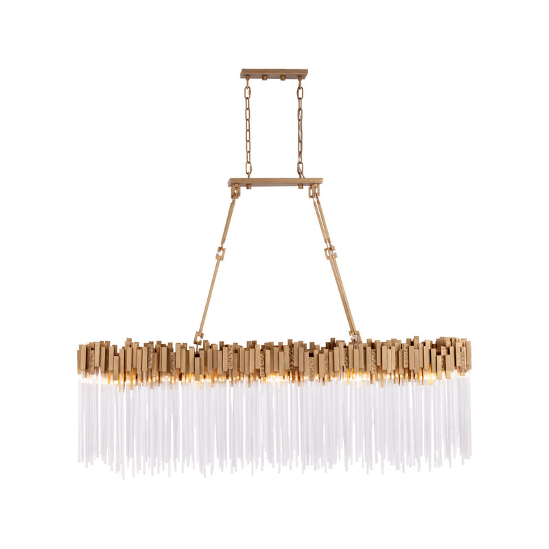 Varaluz 309N10HG Ten Light Linear Pendant, Havana Gold