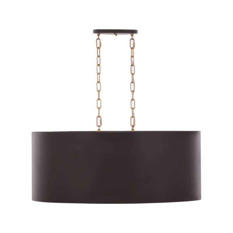 Varaluz 323N06DBFG Six Light Pendant, Dark Bronze / French Gold