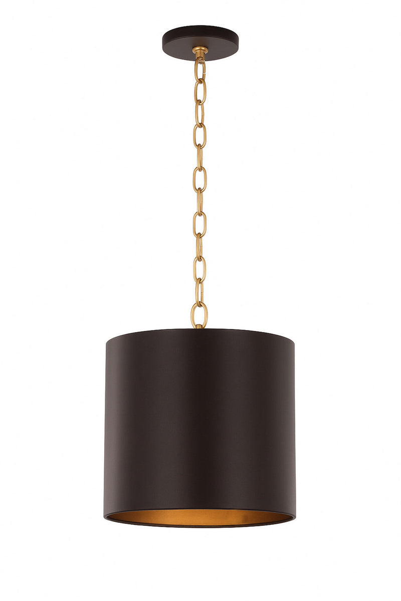 Varaluz 323P03DBFG Three Light Pendant, Dark Bronze / French Gold
