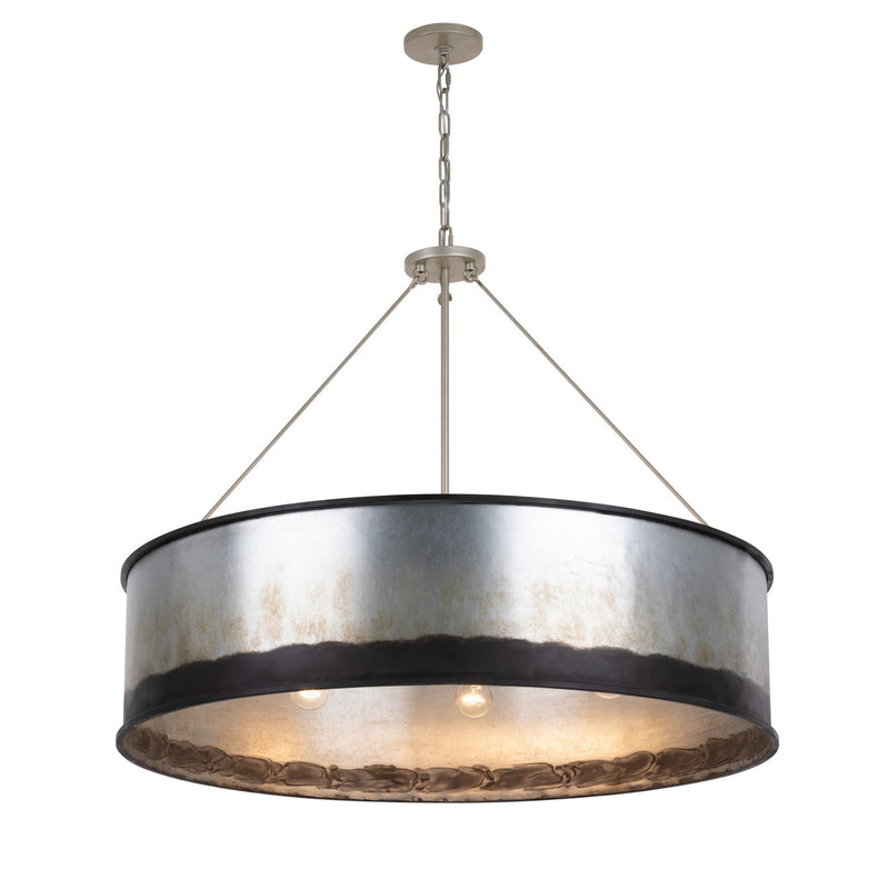 Varaluz 323P06OG Six Light Pendant, Ombre Galvanized