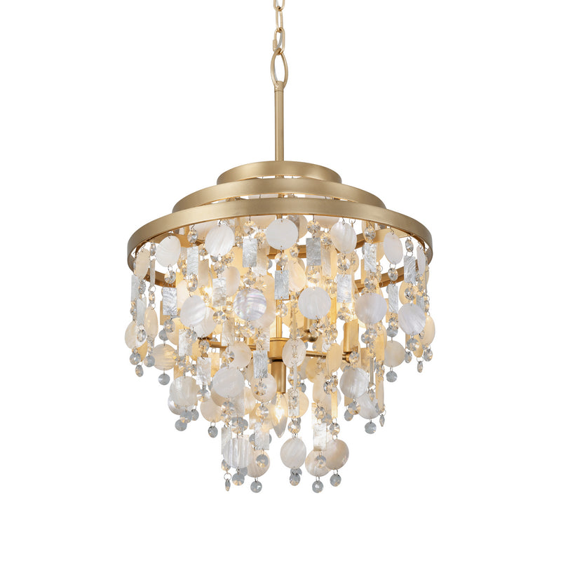 Varaluz 377C05FG Five Light Chandelier, French Gold
